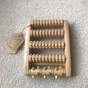 Like New! Oak & Reed Wooden Foot Roller